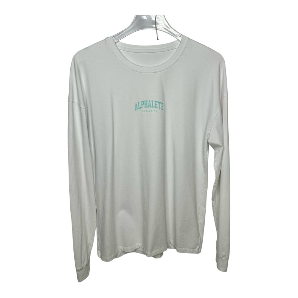 Alphalete Men's White Long Sleeve Shirt
